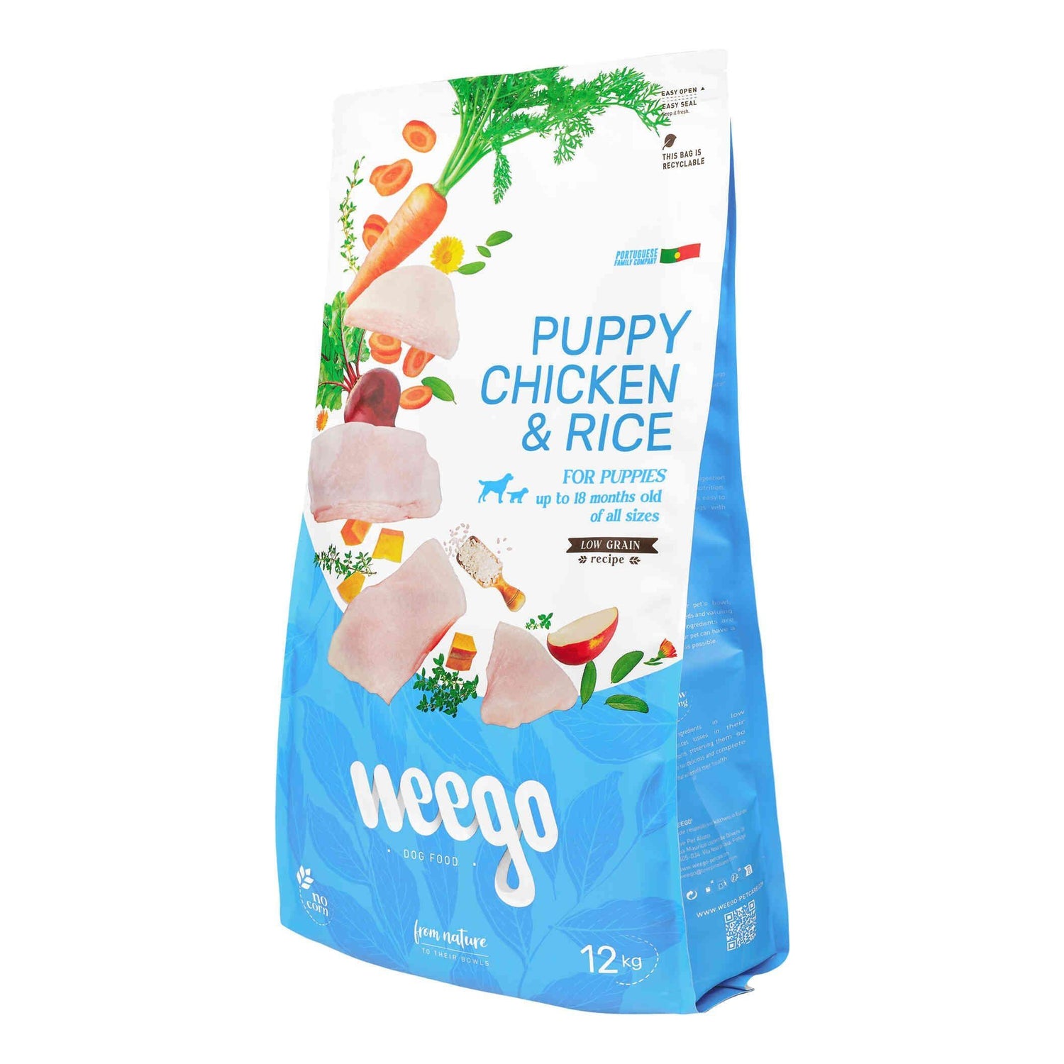 Ração para Cão Júnior Low Grain Frango e Arroz Weego