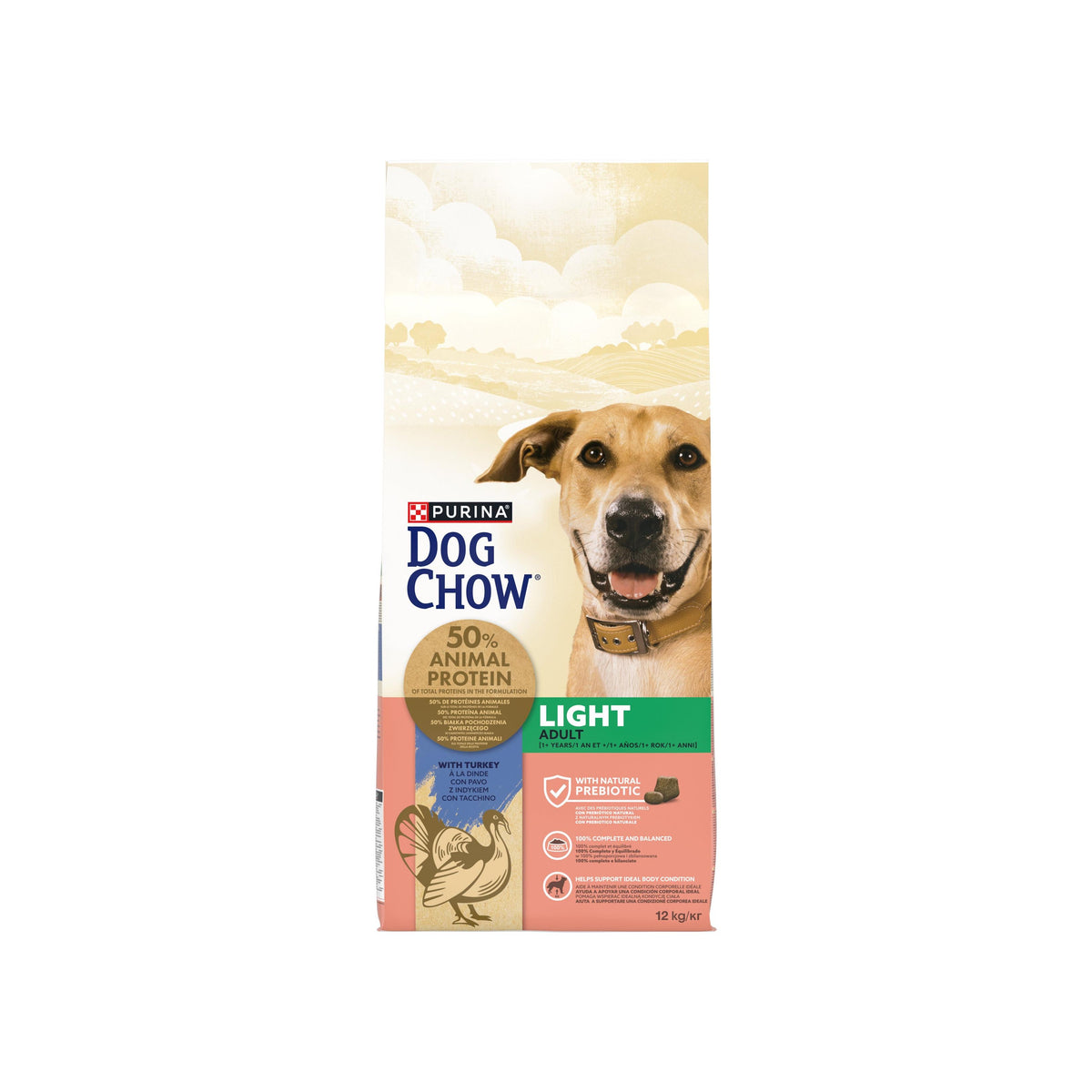 Ração para Cão Adulto Light Peru e Arroz Purina Dog Chow