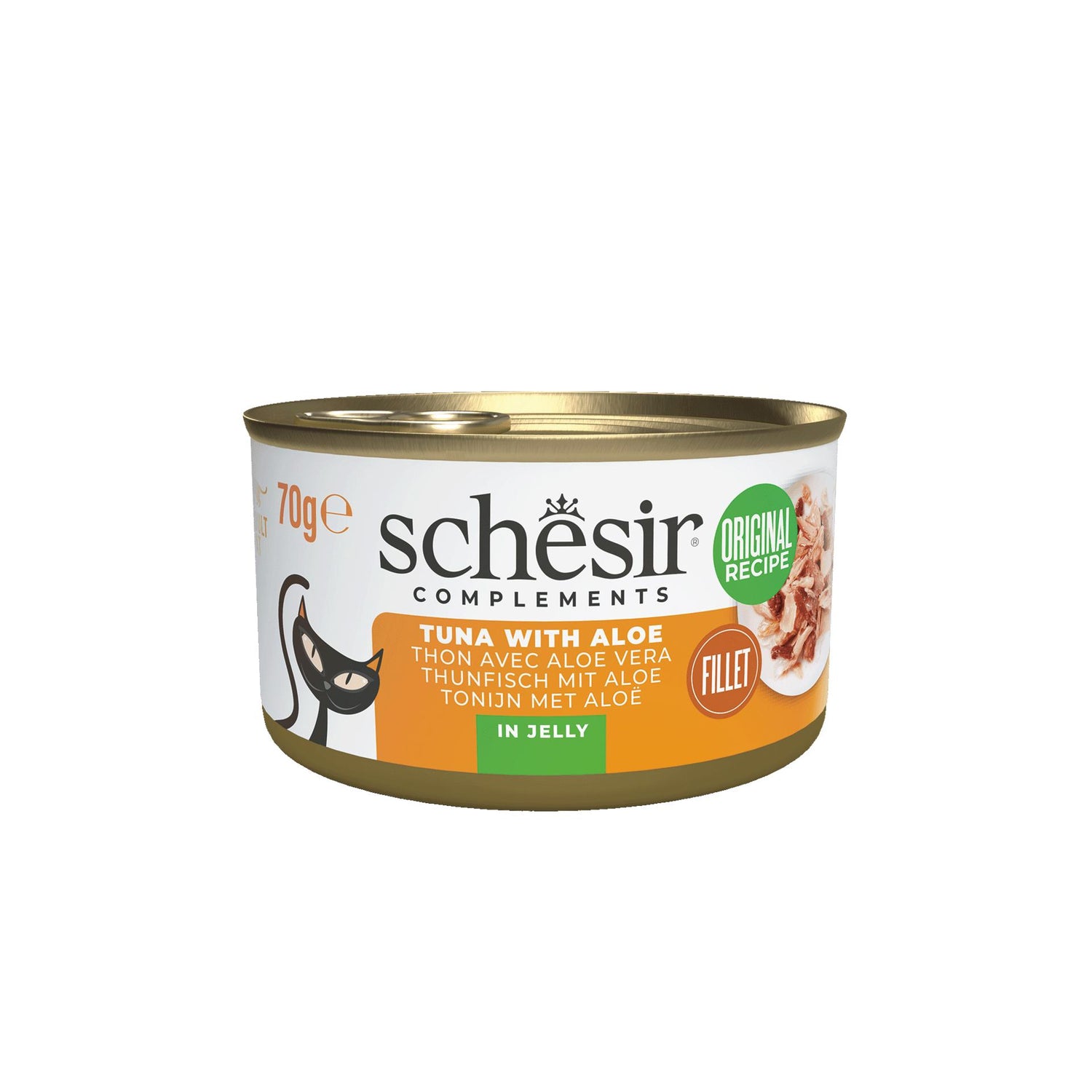 Comida Húmida para Gato Adulto Atum com Aloé Vera em Gelatina Schesir