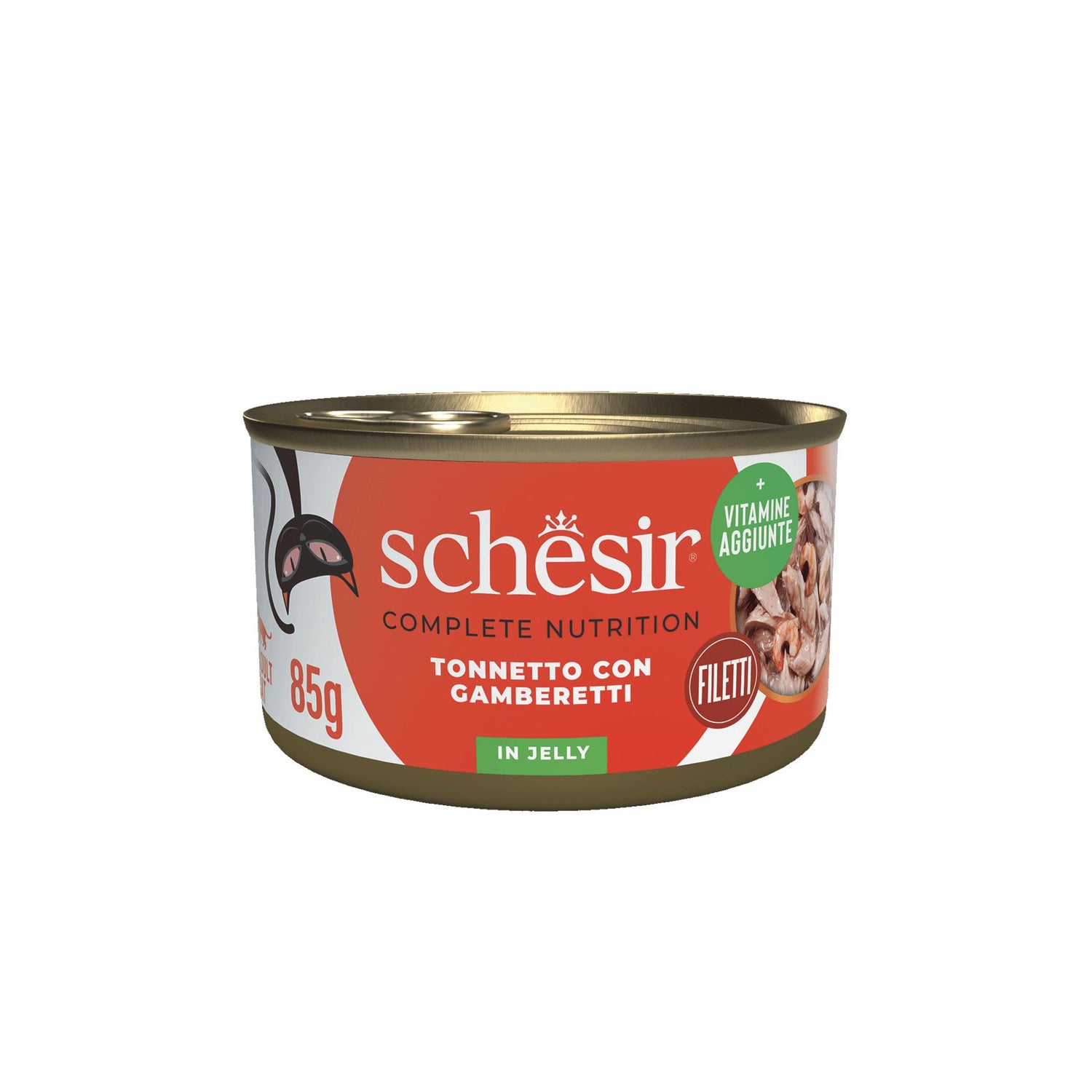 Comida Húmida para Gato Adulto Atum e Gambas em Gelatina Schesir