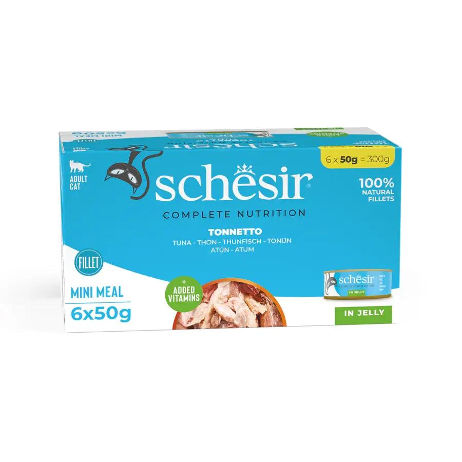 Pack Comida Húmida para Gato Adulto Atum em Gelatina Schesir