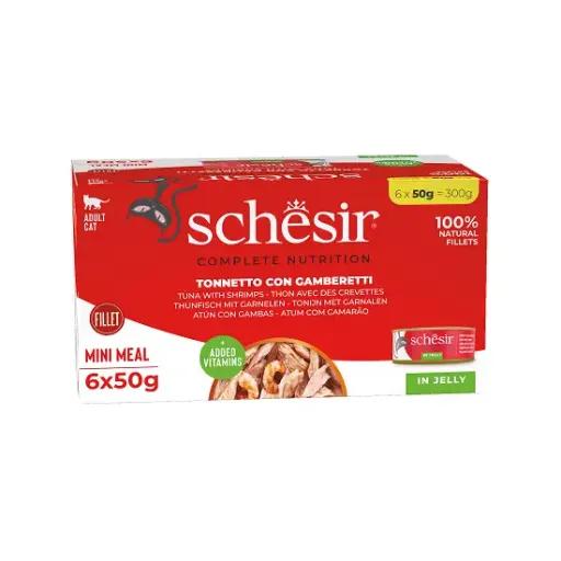Pack Comida Húmida para Gato Adulto Atum e Gambas em Gelatina Schesir