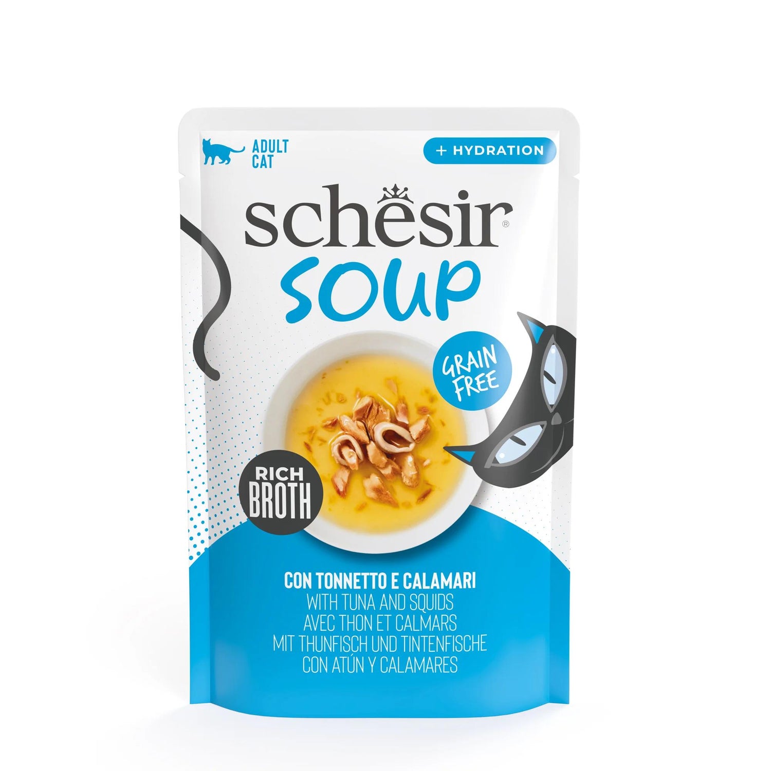 Pack Comida Húmida para Gato Adulto Sopa Atum e Lulas Schesir