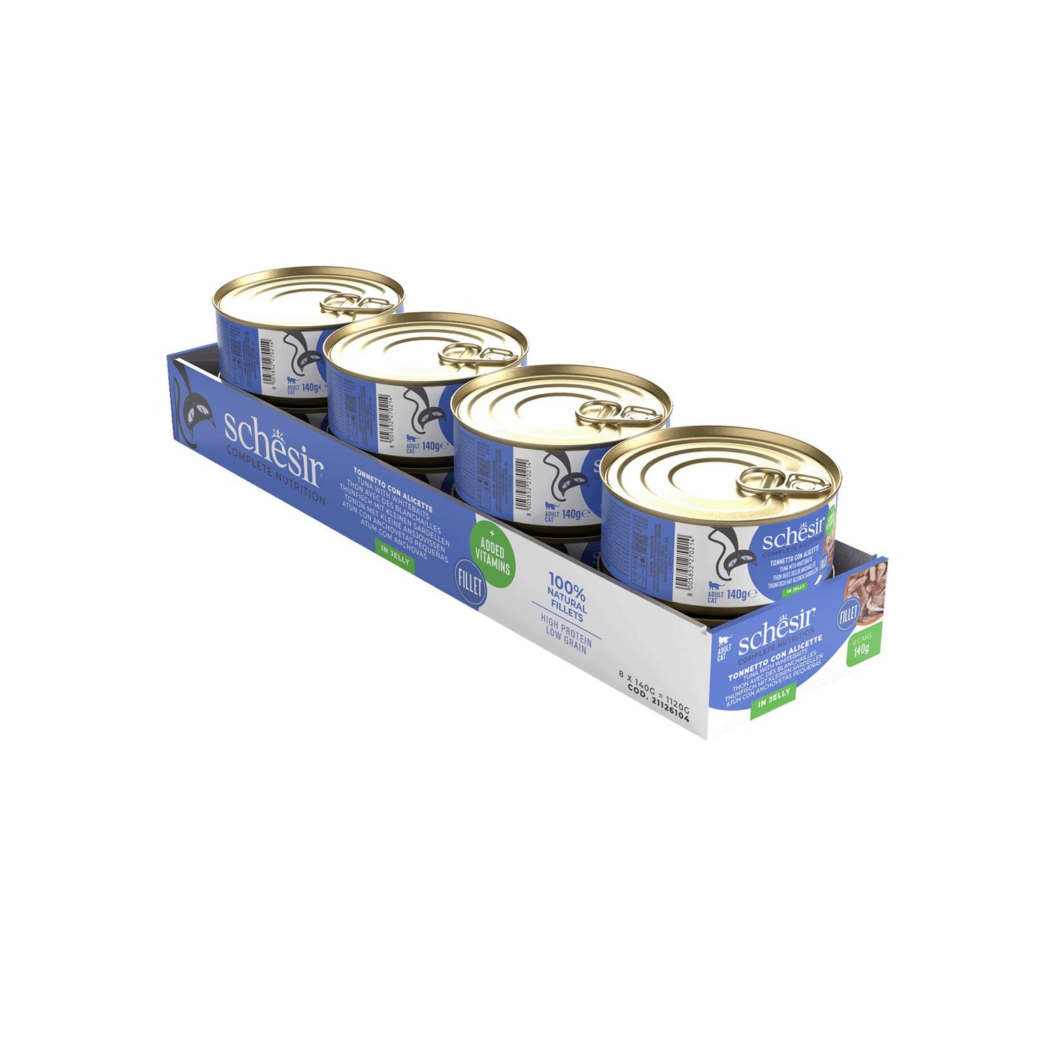 Pack Comida Húmida para Gato Adulto Atum e Sardinha Lata Schesir