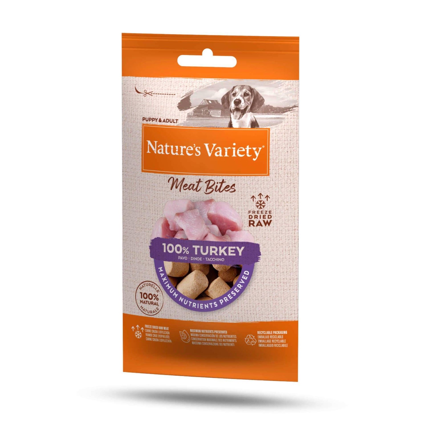 Snack para Cão Meat Bites Liofilizado Peru Nature'S Variety