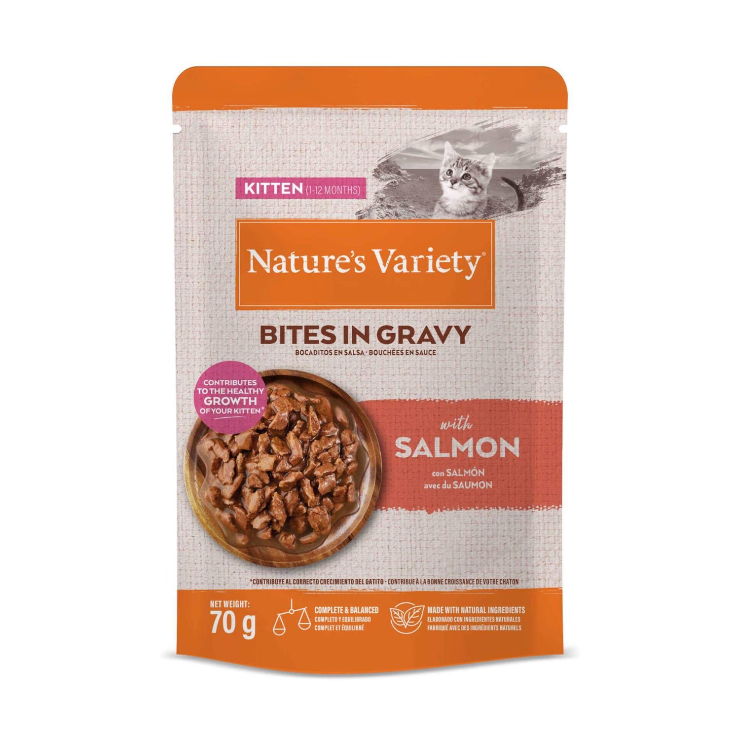 Comida Húmida para Gato Júnior Salmão Nature'S Variety