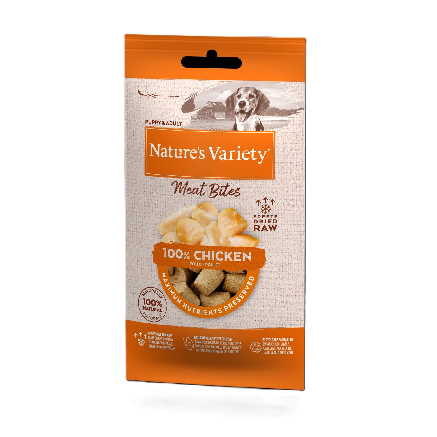 Pack Snack para Cão Meat Bites Liofilizado Frango Nature'S Variety