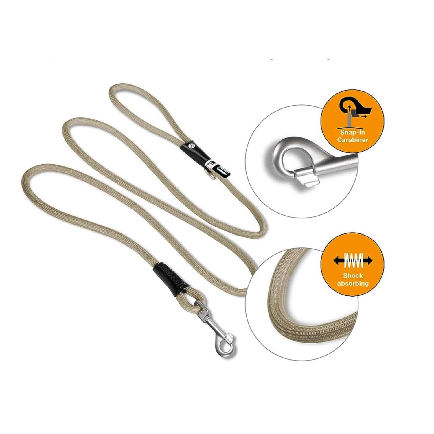 Trela para Cão Bege Comfort Curli