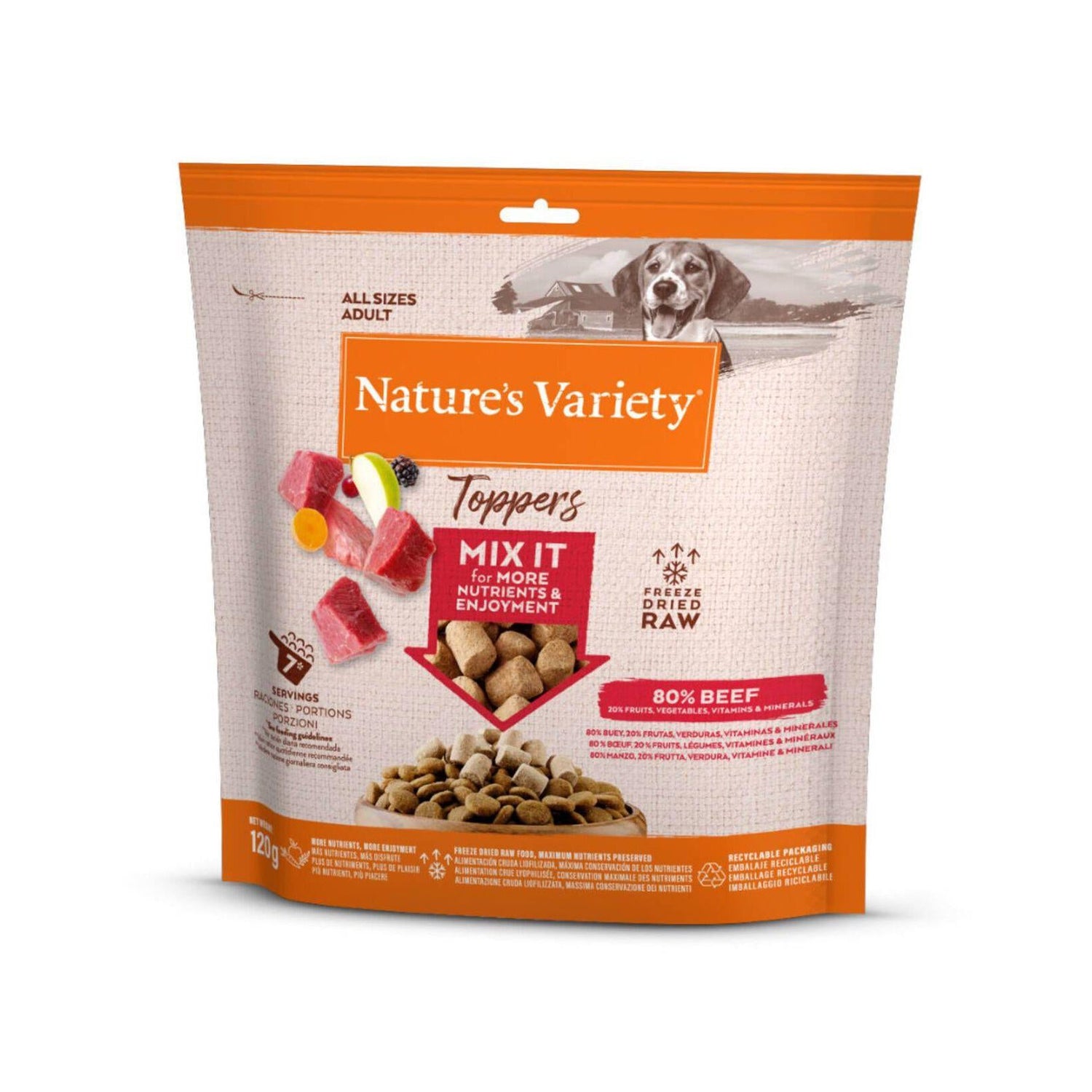 Pack Snack para Cão Adulto Toppers Natural Vaca Nature'S Variety