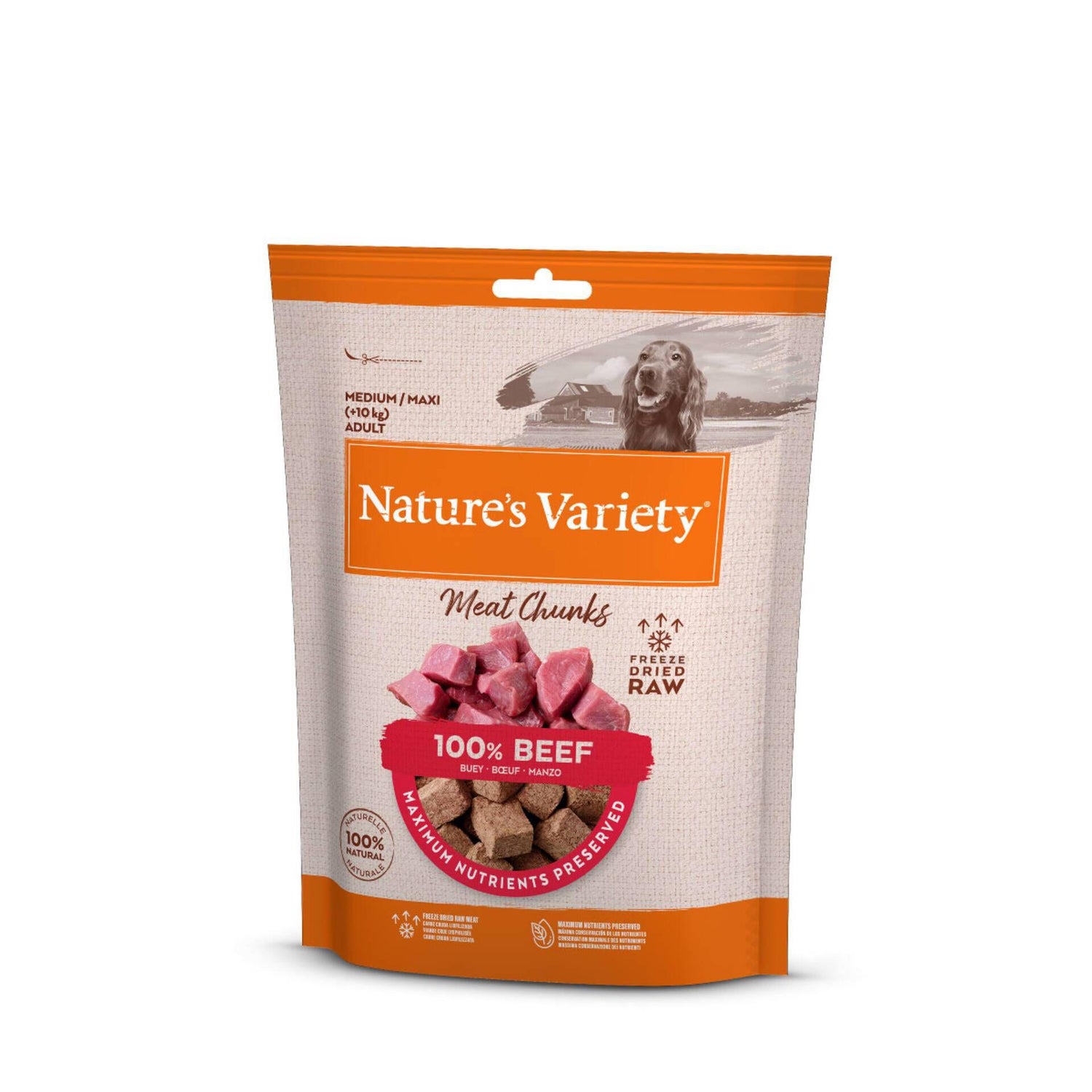 Snack para Cão Adulto Meat Chunks Natural Vaca Nature'S Variety