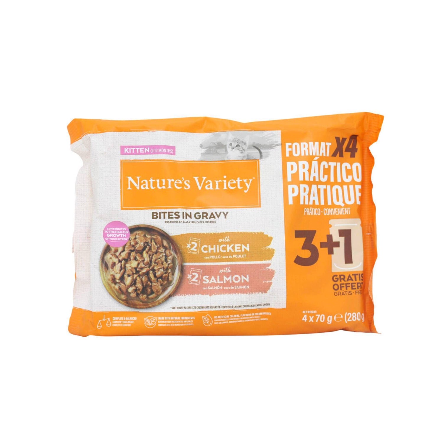 Comida Húmida para Gato Júnior Natural Frango e Salmão Nature'S Variety