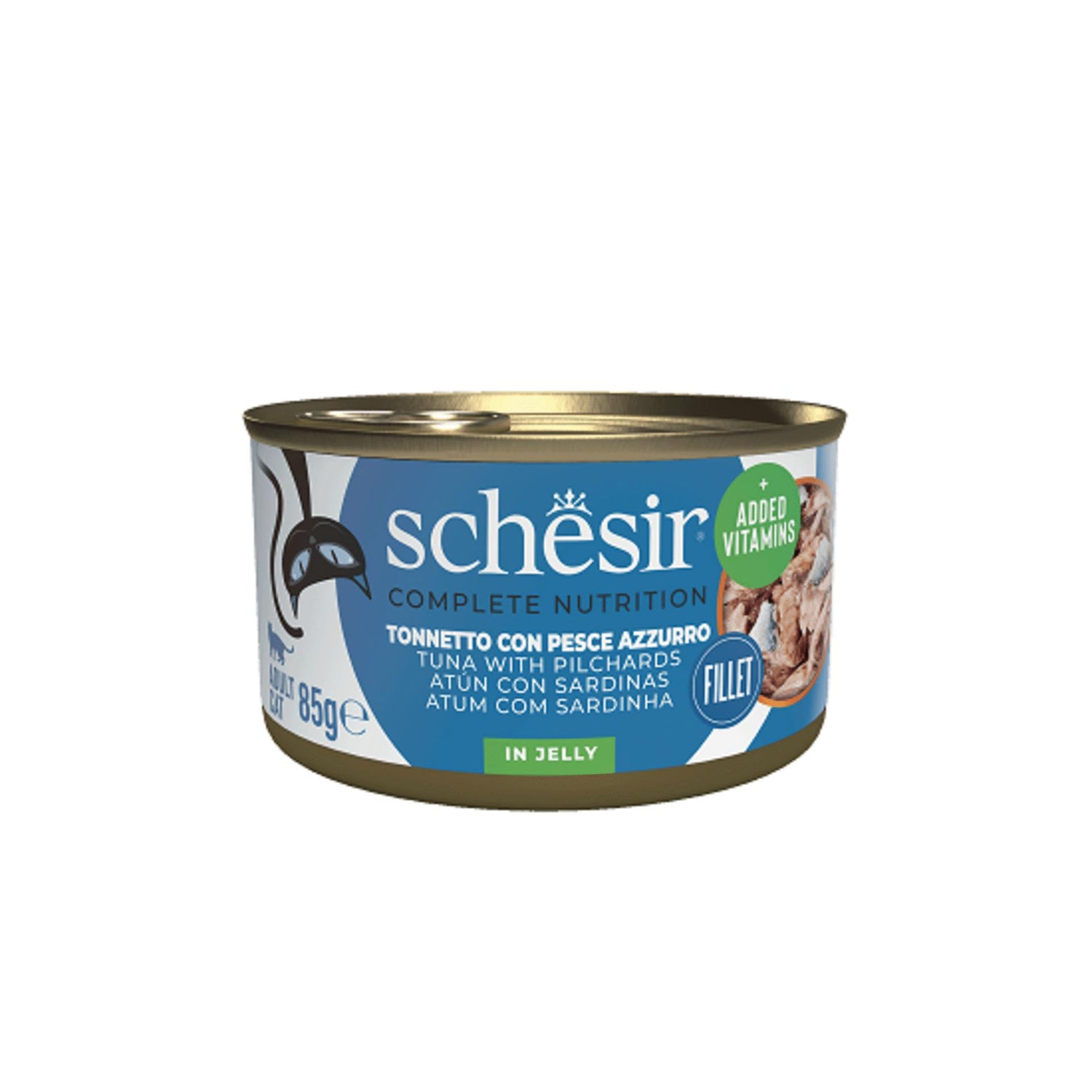 Comida Húmida para Gato Adulto Atum e Sardinha Gelatina Schesir