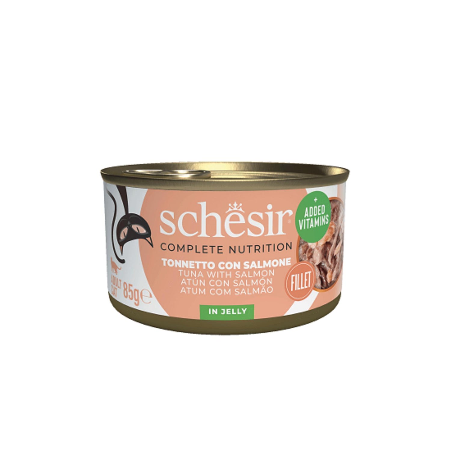 Pack Comida Húmida para Gato Adulto Atum e Salmão Gelatina Schesir