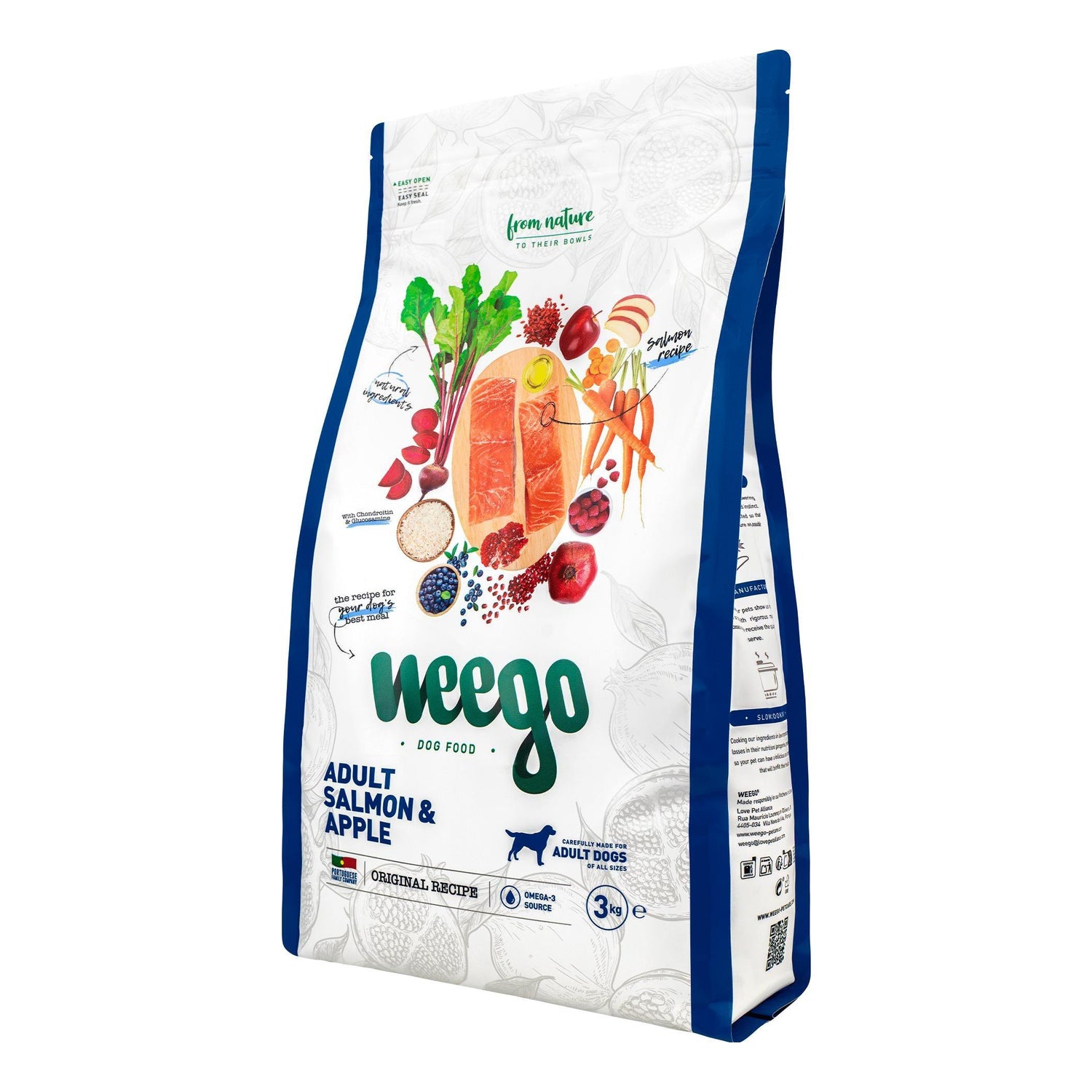 Ração para Cão Adulto Salmão e Maçã Weego