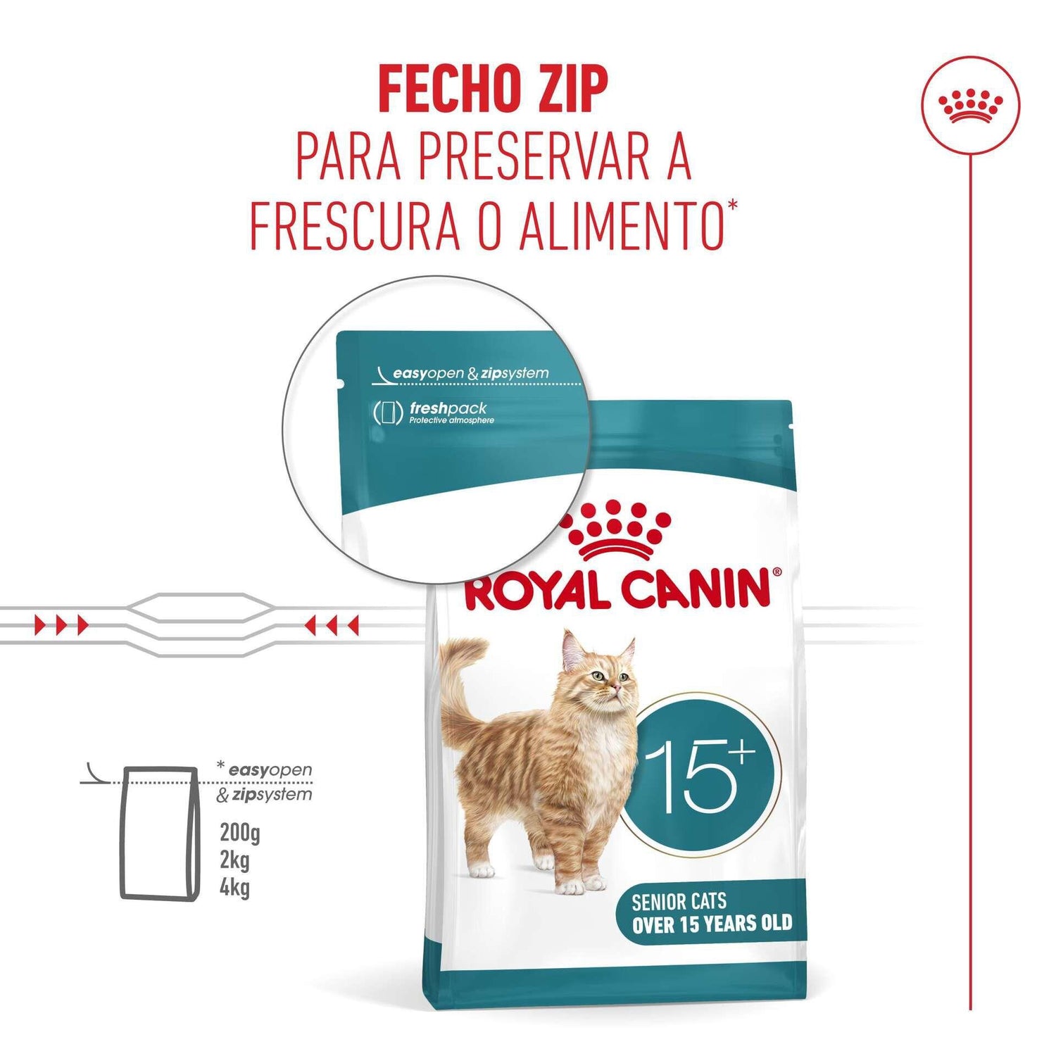 Ração para Gato Sénior Ageing+15 Royal Canin