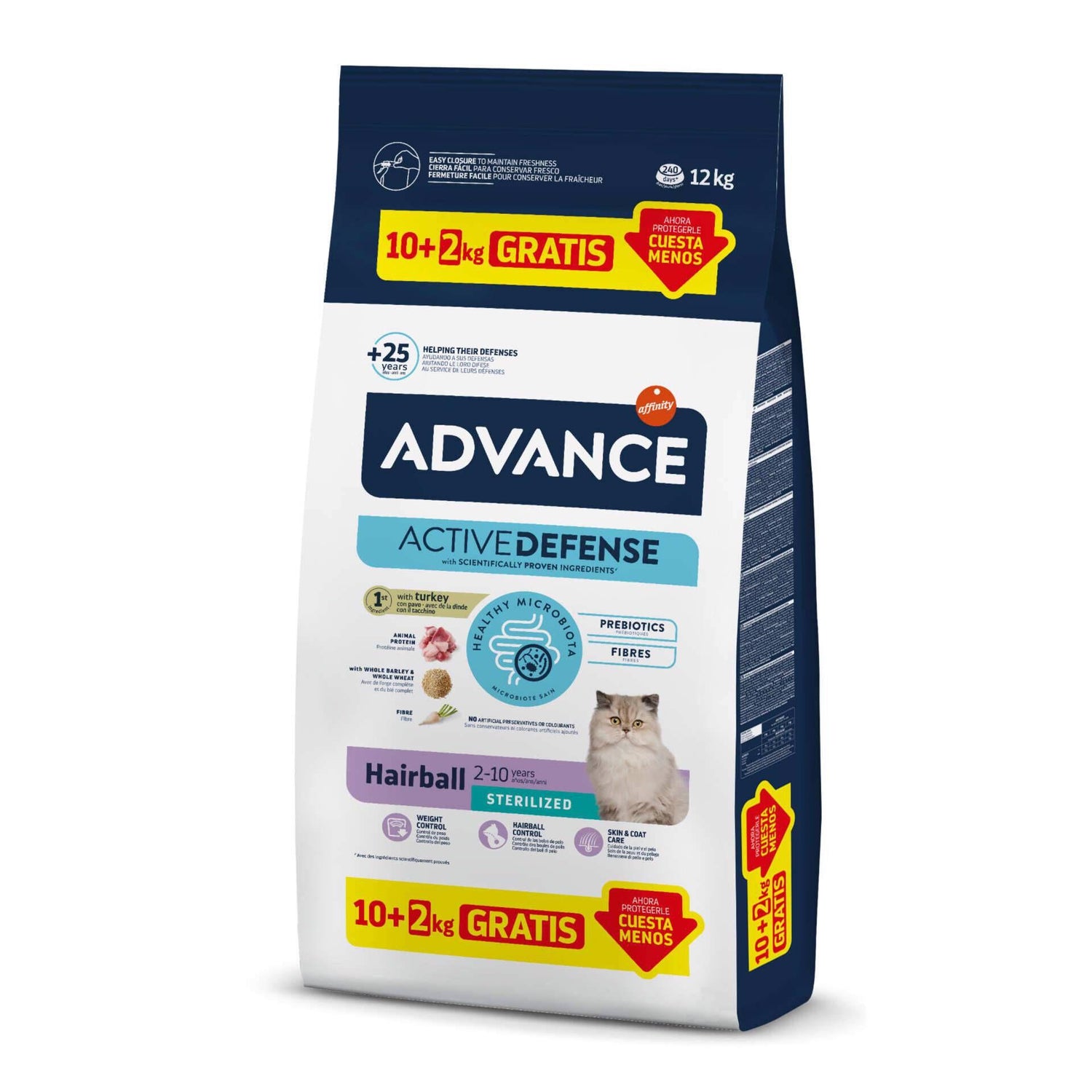 Ração para Gato Adulto Esterilizado Bolas de Pelo Peru Affinity Advance