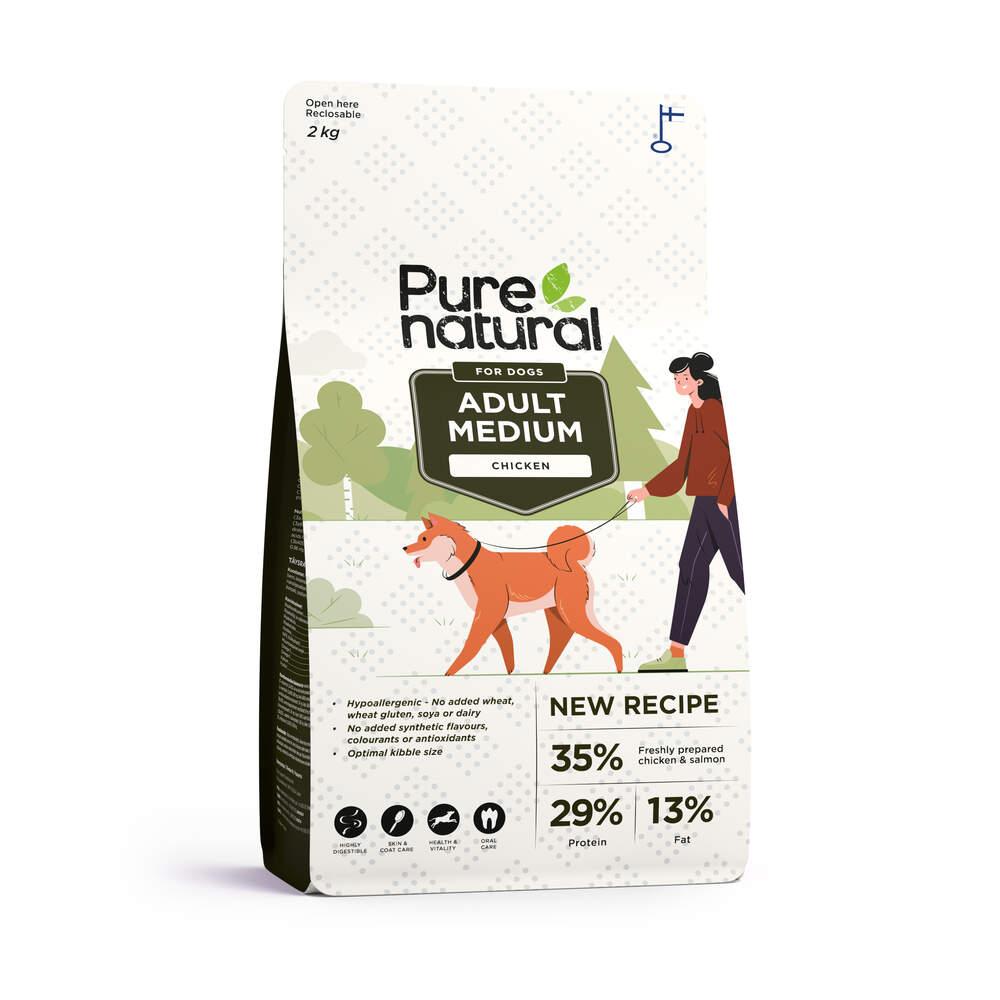 Ração para Cão Adulto Raças Médias Frango Purenatural