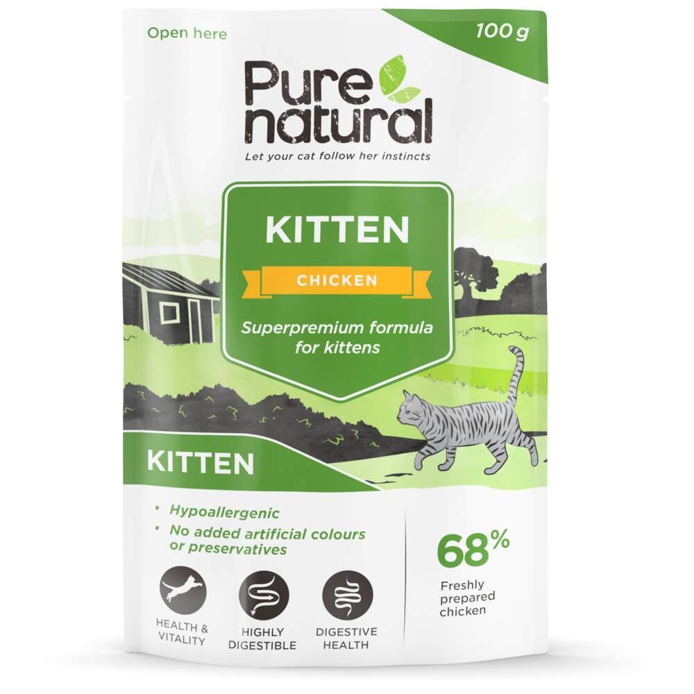 Comida Húmida para Gato Júnior Frango e Arroz Purenatural