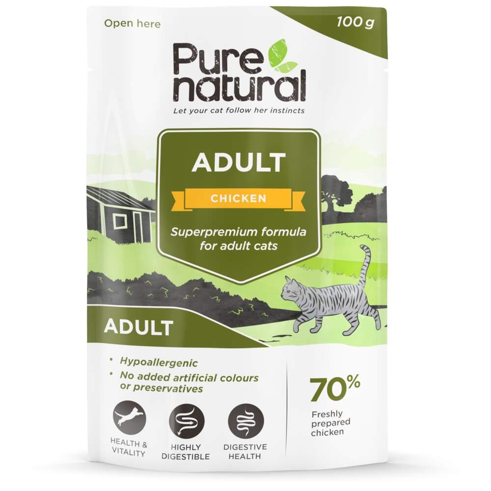 Comida Húmida para Gato Adulto Sem Cereais Frango Purenatural