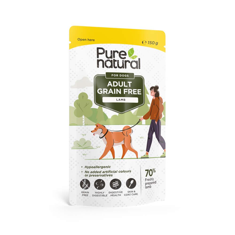 Comida Húmida para Cão Adulto Sem Cererais Cordeiro Purenatural