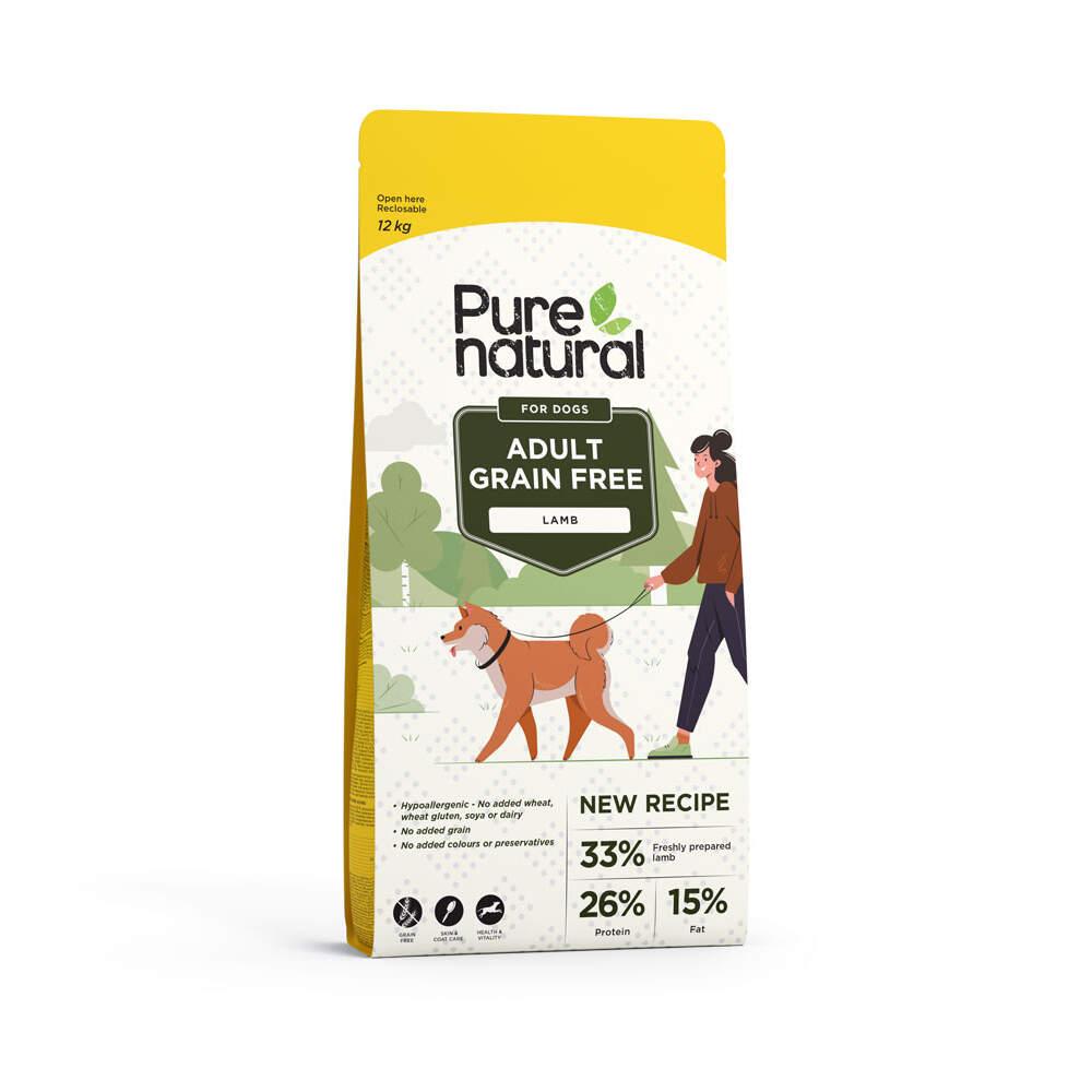 Ração para Cão Adulto Sem Cereais Cordeio Purenatural