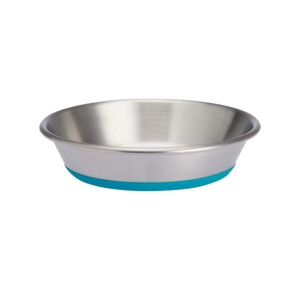 Comedouro metálico com silicone verde Basic