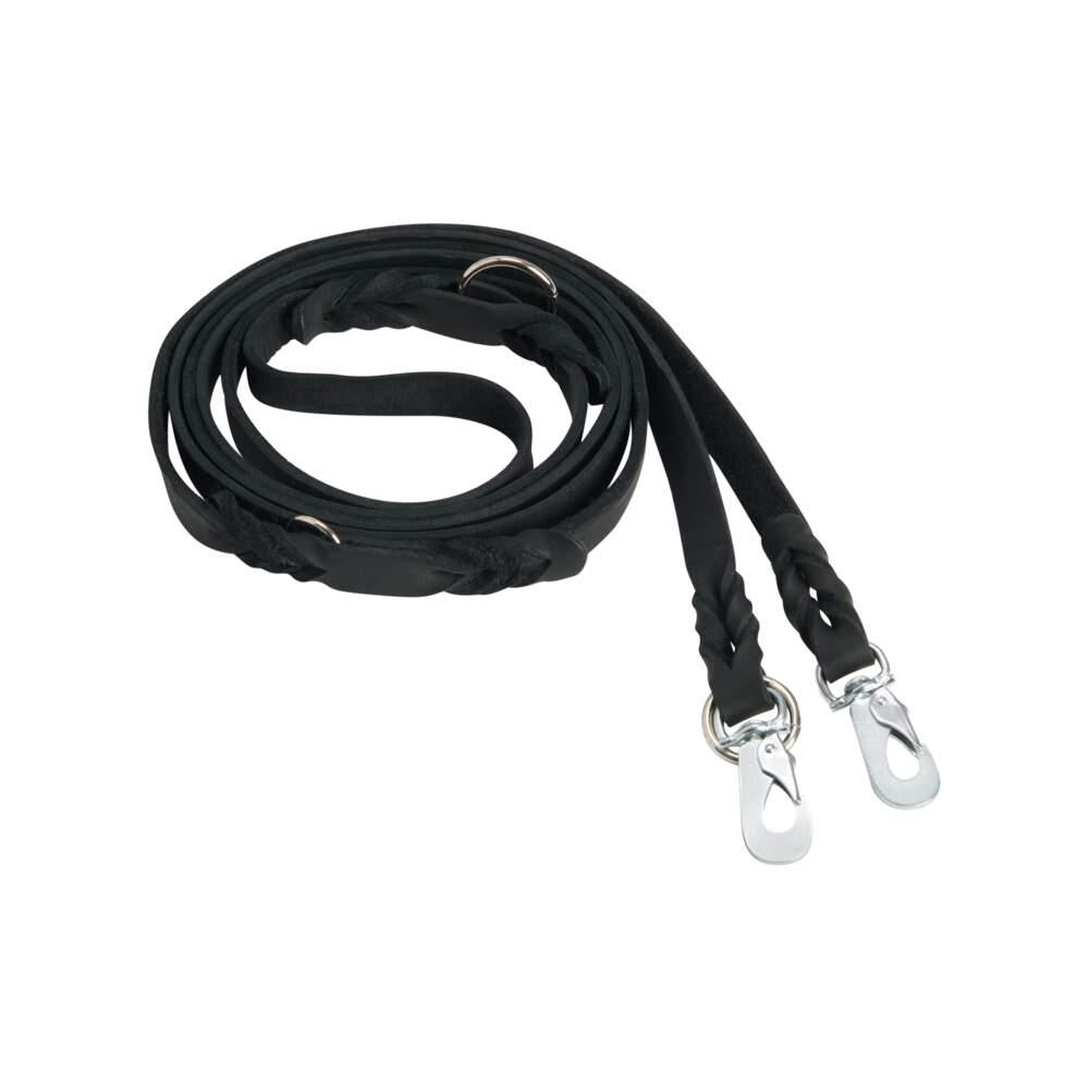 Trela em Couro Multi-Trança Preta 3m Feel
