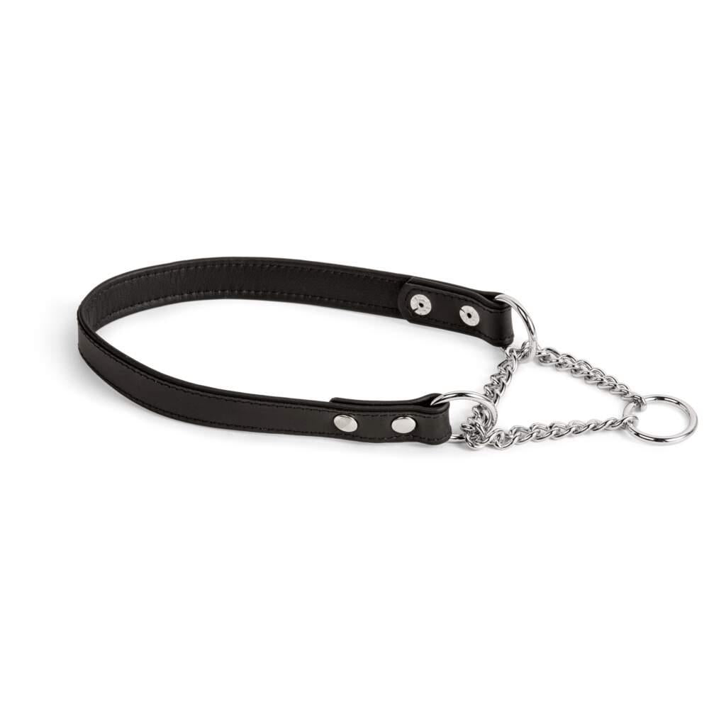 Coleira em Couro para Cão HC Preta 50-65cm Feel