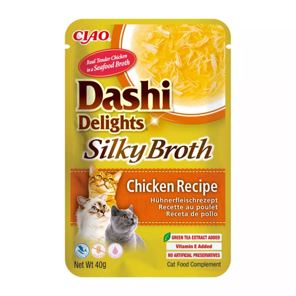 Snack para Gato Dashi Delights Silky Broth Frango