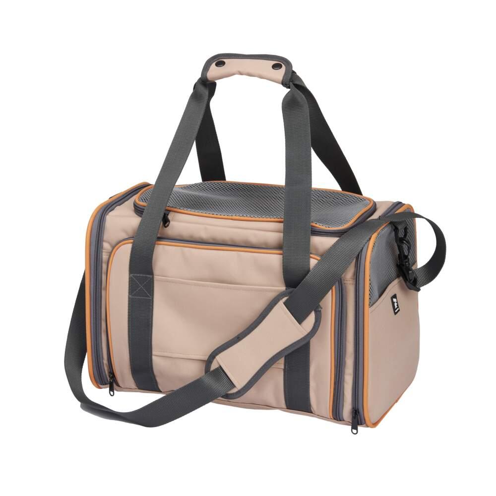 Transportadora Mala para Gato Bege Expansível Feel Active