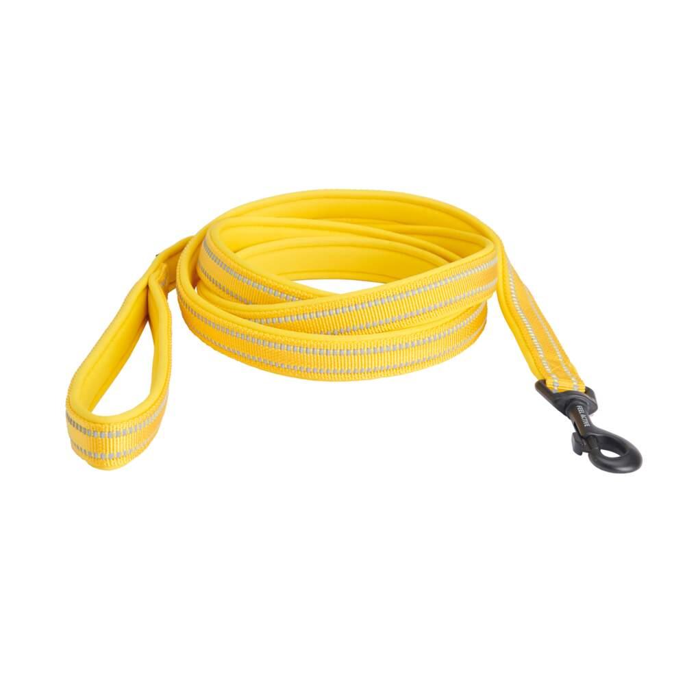 Trela Acolchoada para Cão Amarela 1.5x2m Feel Active