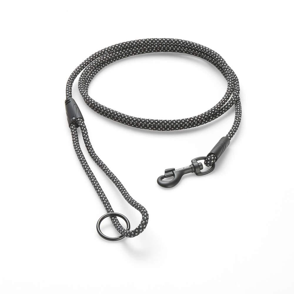 Trela em Corda para Cão Preto/Cinza 1.8m Feel Active