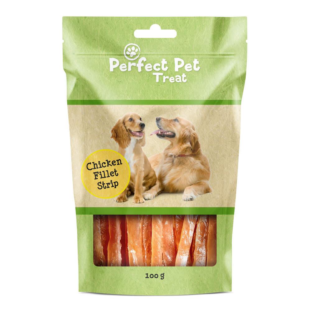 Snack para Cão Tiras de Frango Perfect Pet