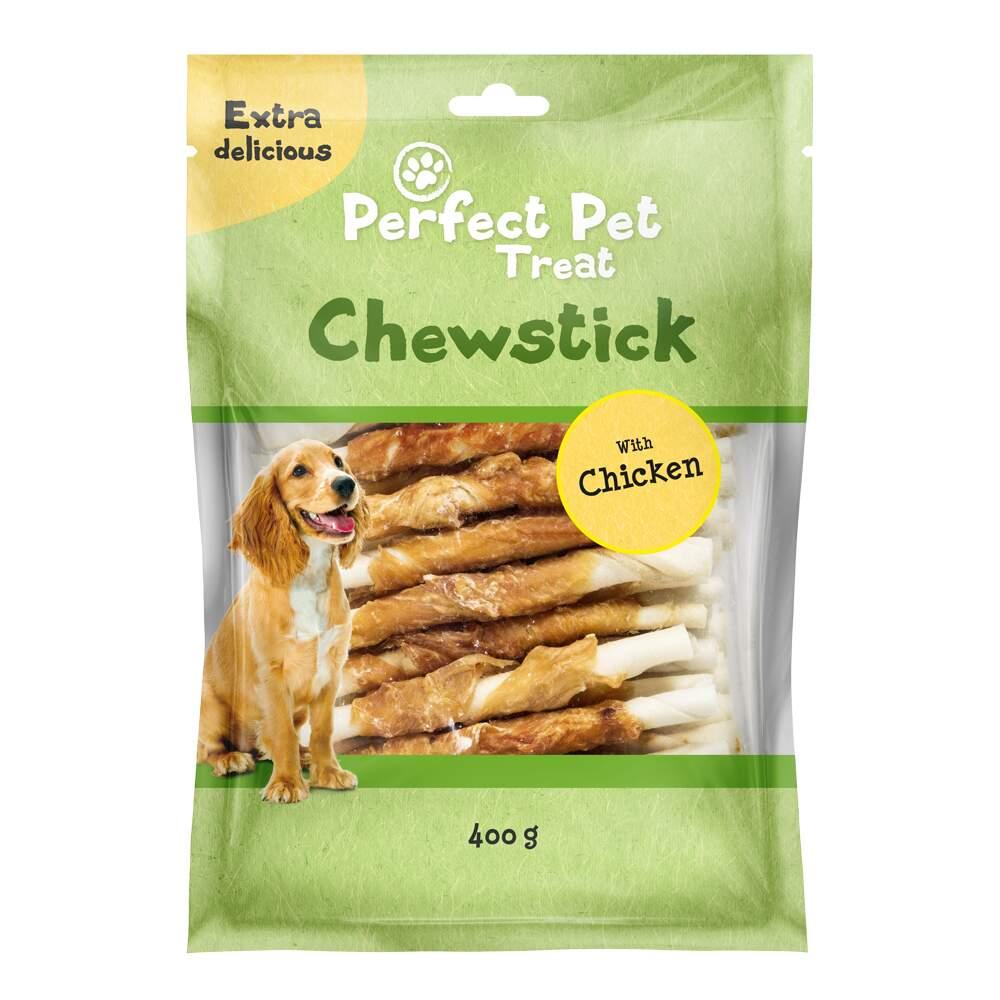 Snack Cão Sticks Enrolados Frango 400g Perfect Pet