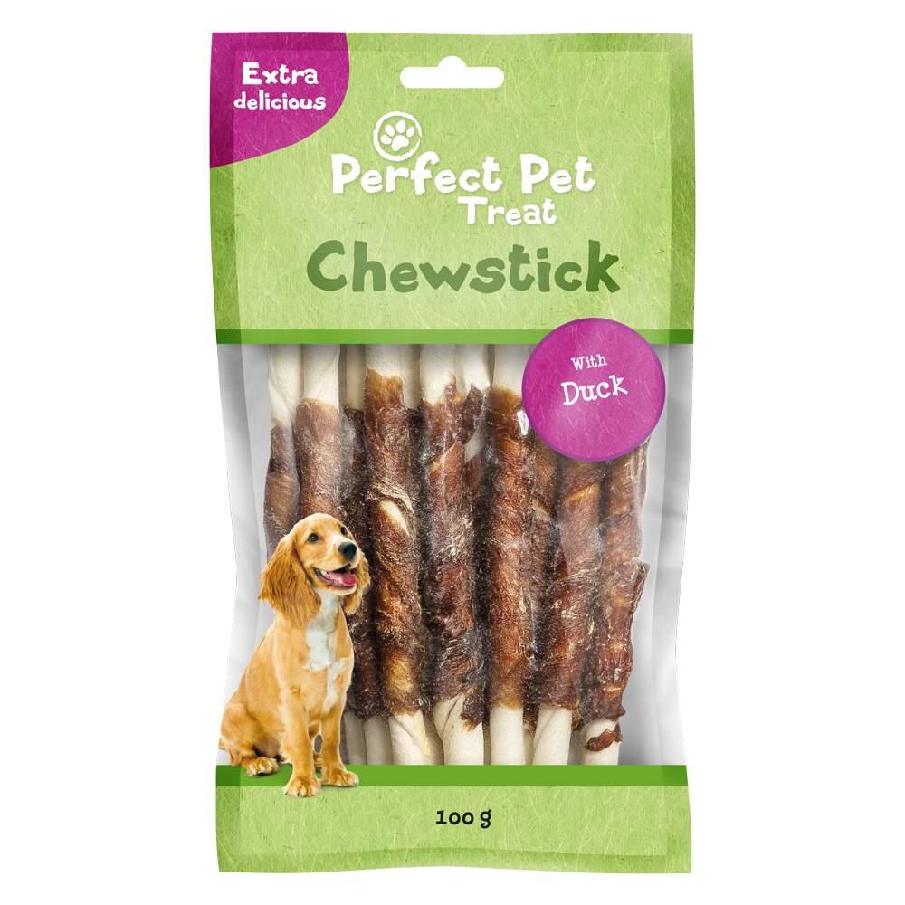 Snack Cão Sticks Enrolados Pato Perfect Pet 11pcs 100g