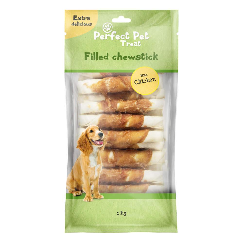 Snack para Cão Stick Recheado de Frango 13cm Perfect Pet