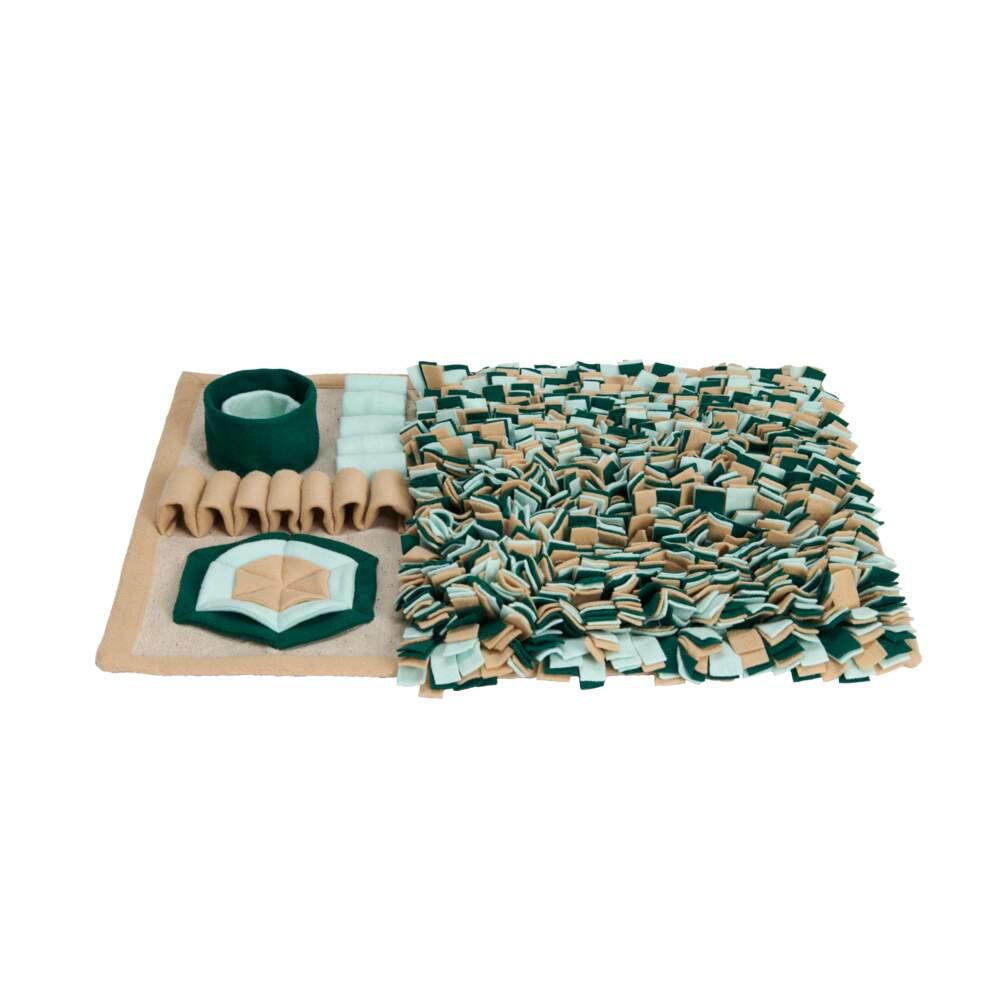 Tapete-puzzle Bege e Verde para Cão Little & Bigger