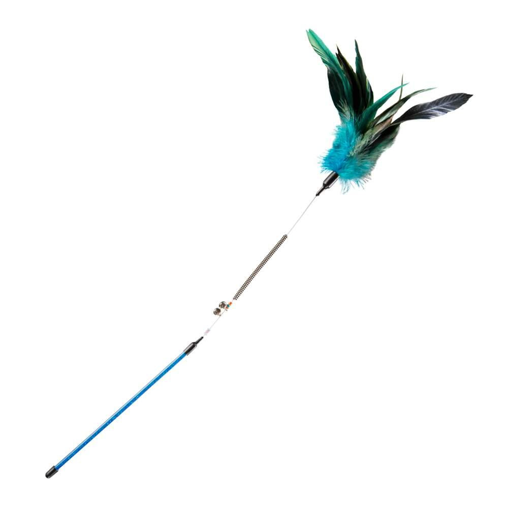 Varinha com penas azul  para Gato Little & Bigger