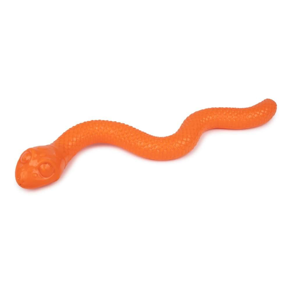 Brinquedo para Cão Cobra Borracha Laranja Little & Bigger
