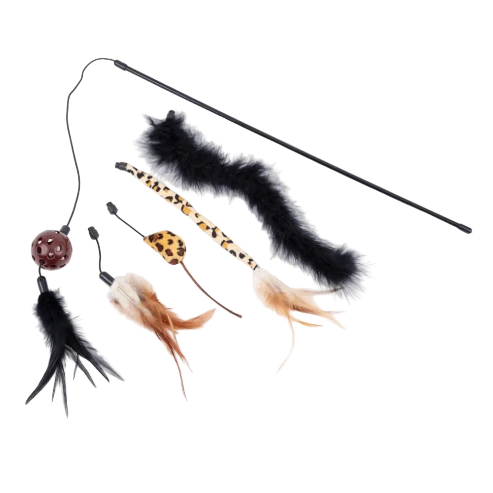 Varinha para Gato com 5 brinquedos Little & Bigger