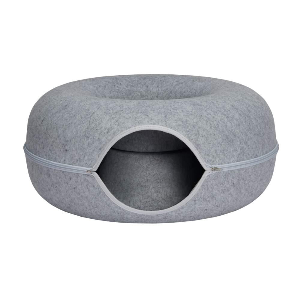 Cama para Gato Tunel Cinza com Fecho Little & Bigger