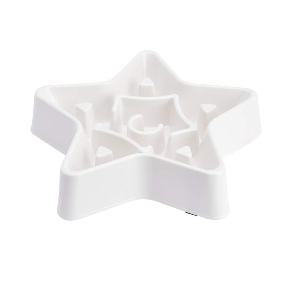 Comedouro Slow Feeding Estrela Branco Little & Bigger