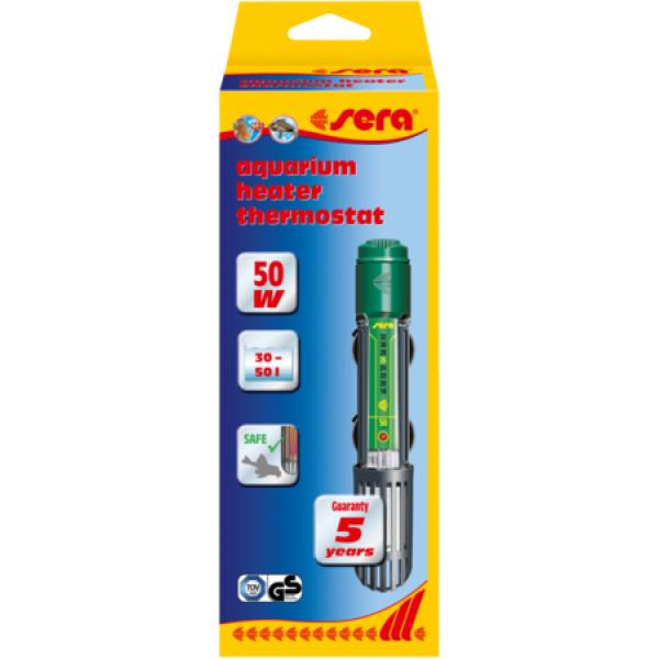 Aquecedor com Termostato para Aquário 50W Sera