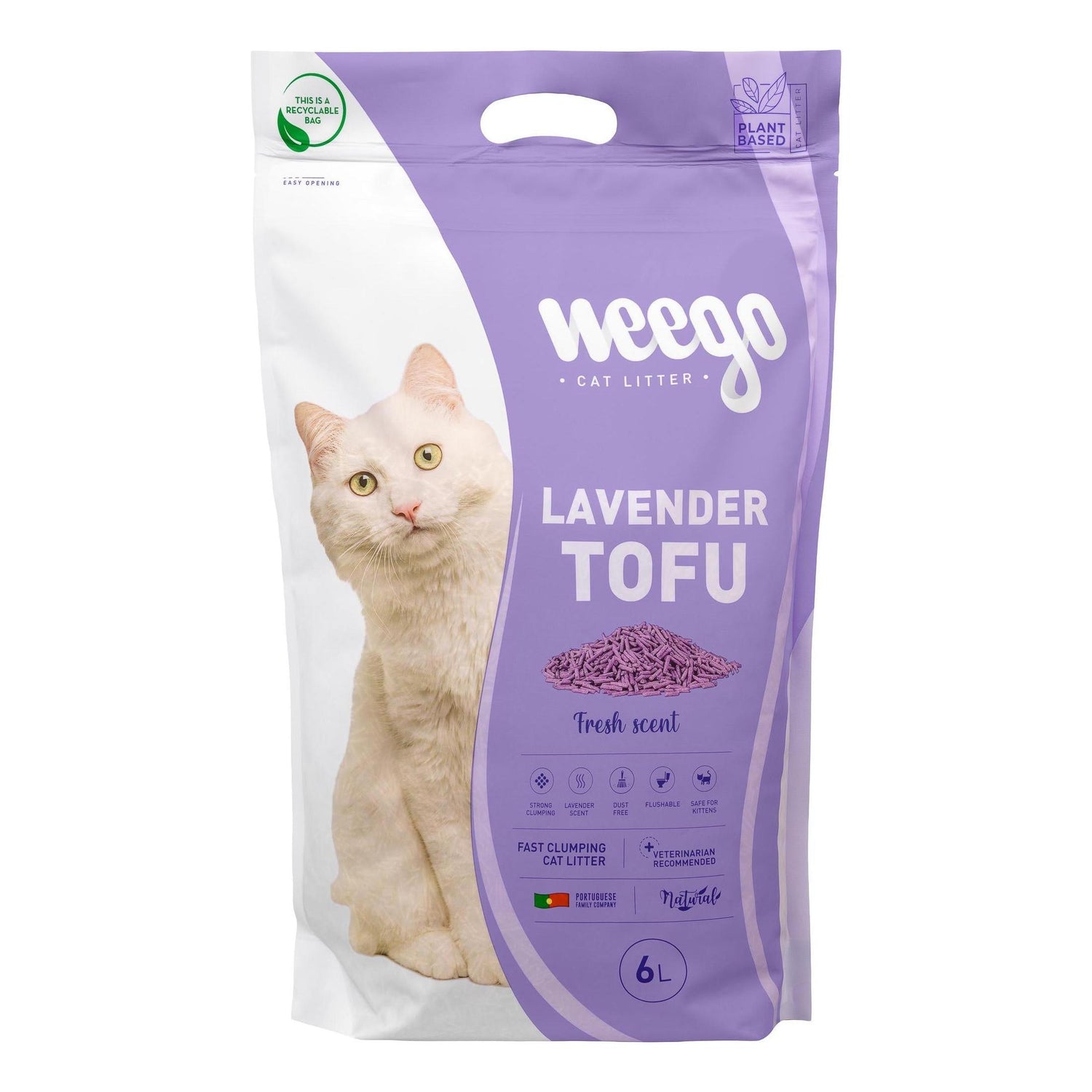 Areia Aglomerante Tofu Lavanda 6 l
