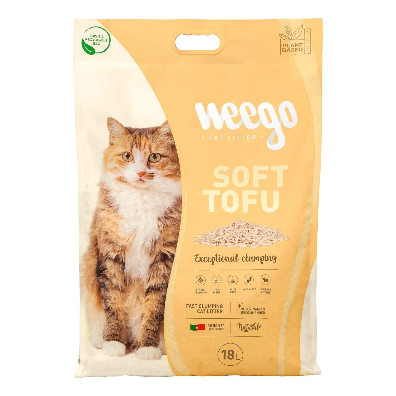Areia Aglomerante Soft Tofu Weego 18 l