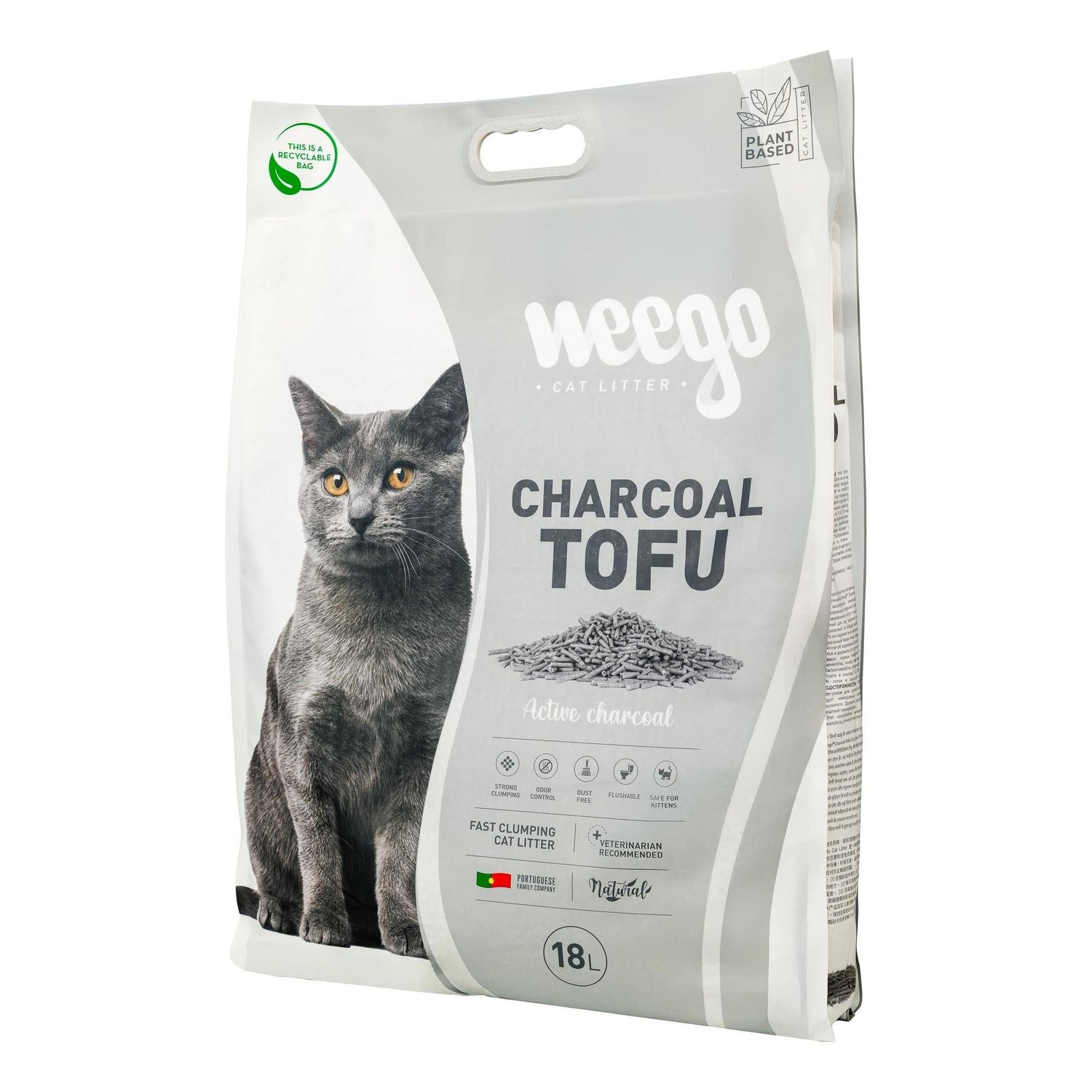 Areia Aglomerante Charcoal Tofu Weego 18 l