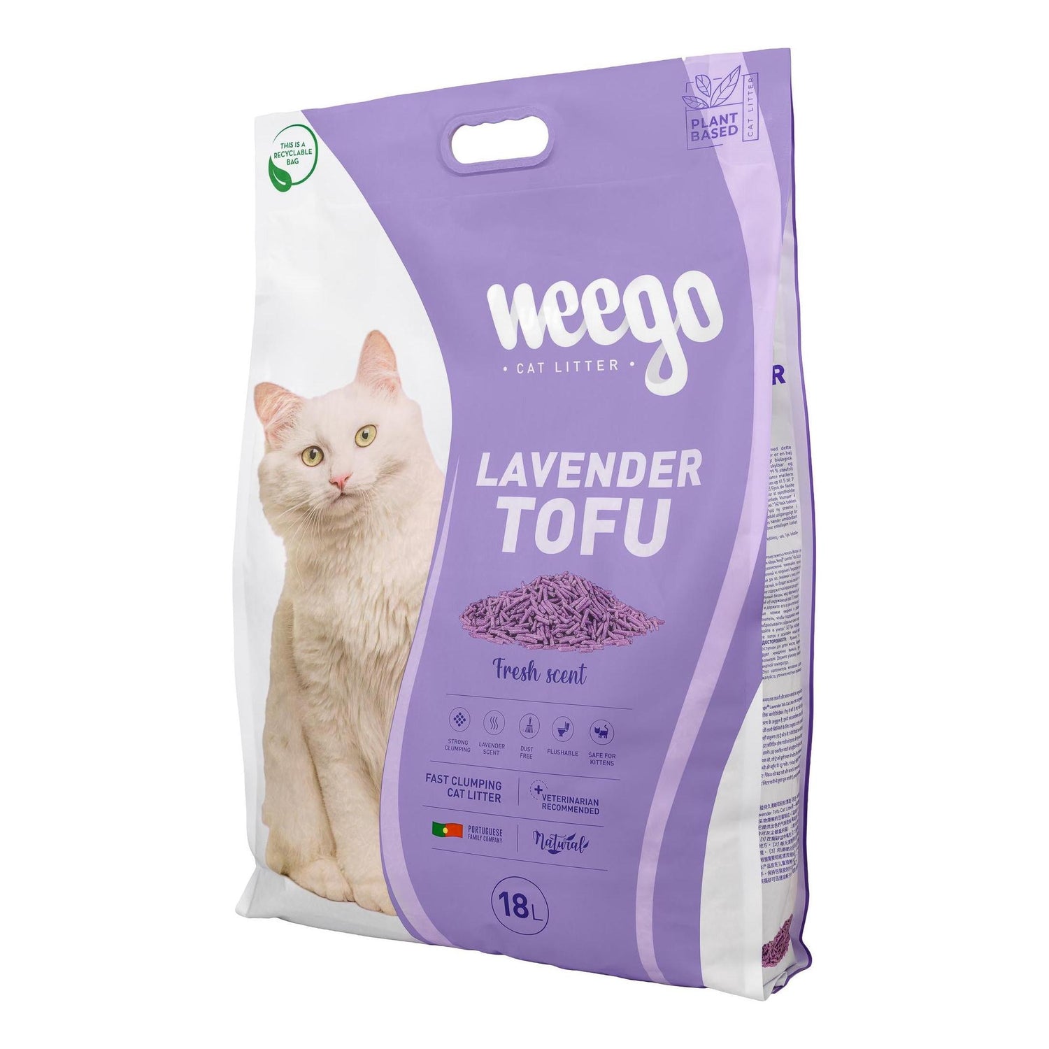 Areia Aglomerante Tofu Lavanda 18 l