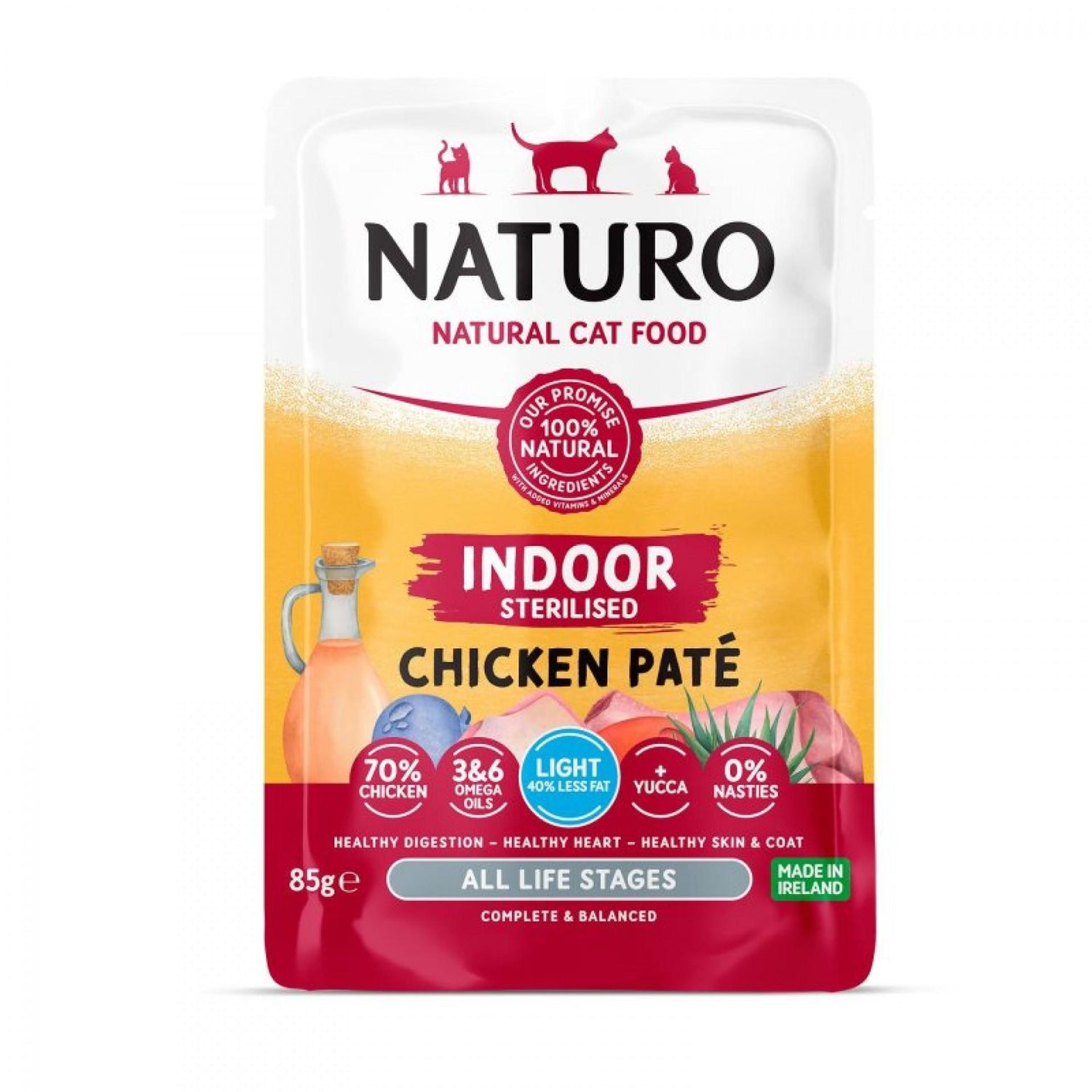 Comida Húmida para Gato Esterilizado Grain Free Frango Naturo