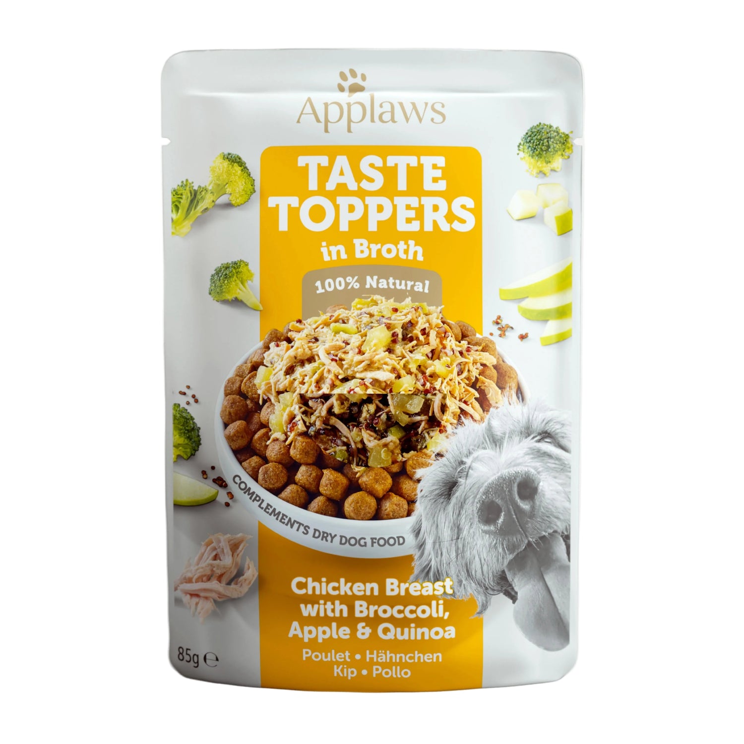 Comida Húmida para Cão Frango Brócolos Maçã e Quinoa Taste Toppers Applaws
