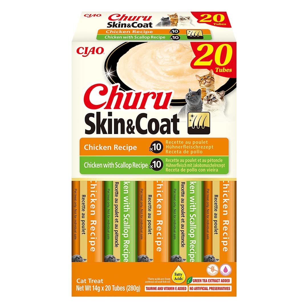 Snack para Gato Skin & Coat Frango Churu